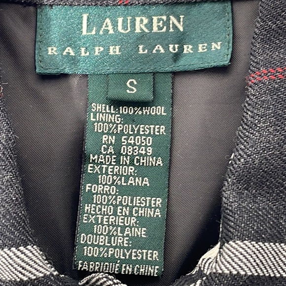 Ralph Lauren Shacket Black Windowpane Full Zip Womens Size S LRL Shirt Jacket - Picture 6 of 12